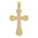 14k Yellow Gold and Rhodium Over 14k Yellow Gold Diamond-cut and
Textured Cross Pendant
