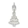 Sterling Silver Polished Christmas Tree Charm