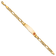 14k Yellow Gold Medical Soft Diamond Shape Enamel Figaro Link ID Bracelet