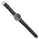 Mens Charles Hubert Leather Black/Gray 37mm Dial Dual Time Watch