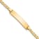 14k Yellow Gold Flat Curb Link ID Bracelet