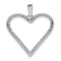Rhodium Over 14k White Gold Diamond Heart Pendant
