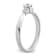 Rhodium Over 14K White Gold Petite Beaded Edge Round Diamond Ring 0.24ctw
