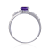 Round Amethyst with White Topaz Accents Sterling Silver Ring, 1.10ctw