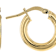 Set Of 3 Tube Hoop Earrings In 18K Gold Over Bronze