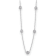 18K White Gold Diamond Circles 18 Inch Necklace