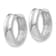 Rhodium Over 14k White Gold 9/16" Round Hinged Hoop Earrings