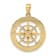 14K Yellow Gold Nautical Compass Charm