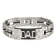Stainless Steel Brushed and Polished Black IP-plated DAD 9-inch Bracelet