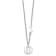 Sterling Silver Rhodium-plated Puppy and Bone with 1-inch Extension Necklace