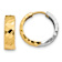 14k Two-tone 9/16" Textured Hinged Hoop Earrings