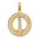 14k Yellow Gold Textured HILTON HEAD Lighthouse Round Charm