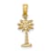 10K Yellow Gold Textured Mini Palmetto Palm Tree Charm