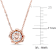 Morganite & Diamond 10K Rose Gold Flower Pendant With Chain 0.37ctw