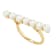 4.5-5mm Round White Freshwater Pearl 14K Yellow Gold Bar Design Ring