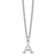 Rhodium Over Sterling Silver Cutout Letter A Initial Necklace