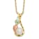 10k Yellow Gold  12k Rose Gold and 12k Green Gold Accent FWC Pearl
Pendant  18.25 Inch Chain