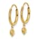 14k Yellow Gold Diamond-cut Heart Hoop Earrings