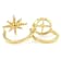 CZ Star Ring In 18K Gold Over Sterling Silver 0.86ctw