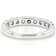 Blue And White Lab-Grown Diamond Band Ring In 14K White Gold 1.00ctw