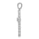 Rhodium Over 14K White Gold Polished 1/4ct. Diamond Cross Pendant