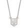 Rhodium Over Sterling Silver NHL LogoArt Los Angeles Kings Small Pendant Necklace
