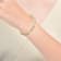 Pave CZ Slinky Oval Link Bracelet In 14K Gold Over Sterling Silver