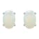 6x4mm Oval Opal 14k White Gold Stud Earrings