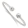 Sterling Silver Textured Love Knot Cuff Bracelet