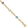 14k Yellow Gold Multi Gemstone Fancy Link Bracelet