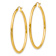 14k Yellow Gold 1 3/16" Polished Tube Hoop Earrings