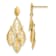 14K Yellow Gold Polished Diamond-cut Post Dangle Chandelier Earrings