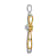 14K Yellow and White Gold 1/3ct. Diamond Passion Cross Pendant