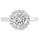 Round CZ Solitaire Statement Ring In Sterling Silver