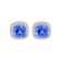 14K White Gold Rectangular Cushion Tanzanite and Diamond Earrings 5.51ctw
