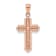 14k Two-tone Gold  Diamond-Cut Cross Pendant
