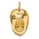 14k Yellow Gold Textured Large Fireman's Hat Charm Pendant