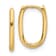 14k Yellow Gold 1/2" Polished Oval Hinged Hoop Earrings