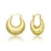 Seashell Hoop Earrings In 14K Gold Over Brass