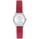 Coach Women's Audrey Green Dial, Red Leather Strap Watch