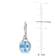 11.38ctwctw Sky Blue Topaz and White Topaz Drop Earrings in Rhodium Over
Sterling Silver