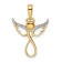 14K Two-tone Gold Diamond-Cut Infinity Angel Pendant