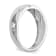 Rhodium Over 14K White Gold Diamond Trio Men's Wedding Band 0.03ctw