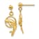 14k Yellow Gold Dolphin Dangle Earrings