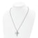 Titanium Brushed and Polished Cross Pendant with 22 Inch Ball Chain