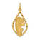 14k Yellow Gold Diamond-Cut and Brushed Blessed Mary Pendant