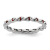 Sterling Silver Stackable Expressions Garnet Ring 0.35ctw