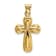 14k Yellow Gold 3D Polished Reversible Cross Pendant