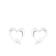 3.5-4mm white cultured freshwater pearl rhodium over sterling silver earrings