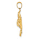 14k Yellow Gold Textured Spotted Eagle Ray Charm